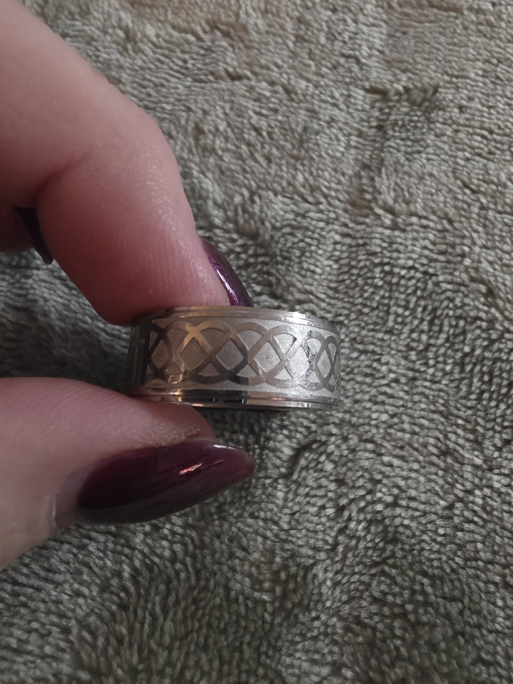 🎁3/$35-Sterling Silver Christian Celtic Knot Wide Band Ring - Size 11 🎁 - Picture 2 of 10